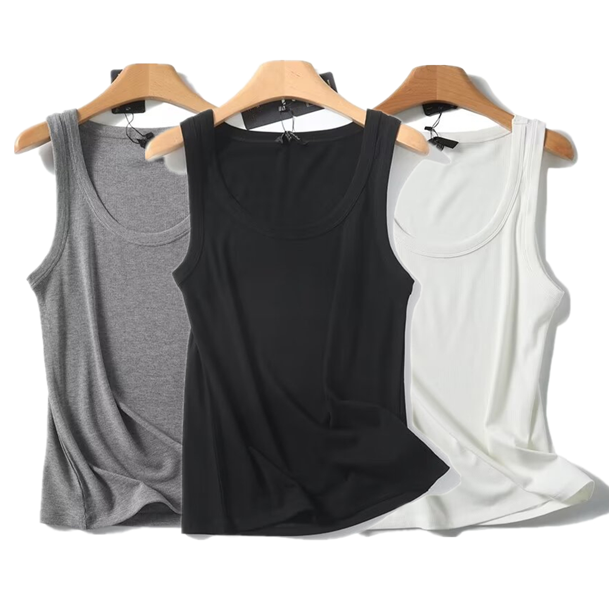 Tank Top Ribbed - Maxdutti-T-Shirt Slim Fit pour Femme, Vêtement