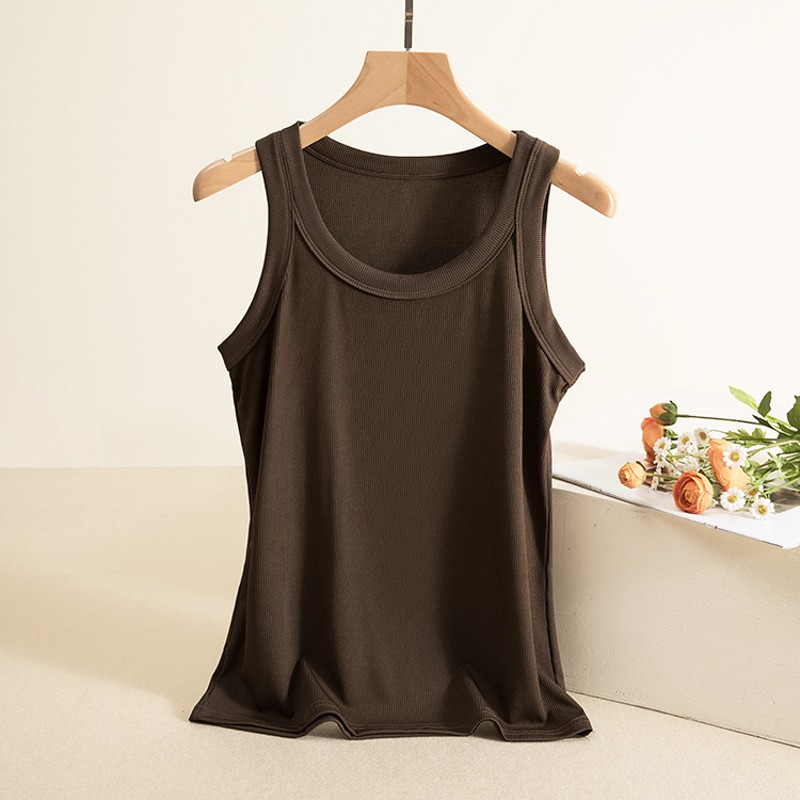 T-shirt à col rond pour femmes - Tank Top Ribbed avis et prix